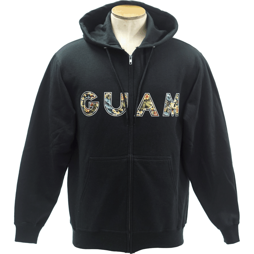 Guam zip hoodie, Guam Tropical design